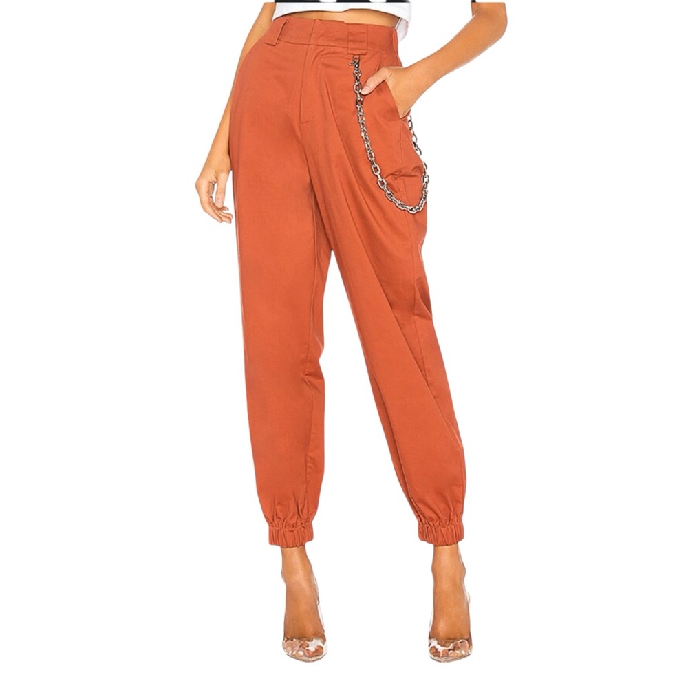 I.Am.Gia x Revolve Cobain Cotton Jogger Trouser Pant xs‎ in Rust Orange